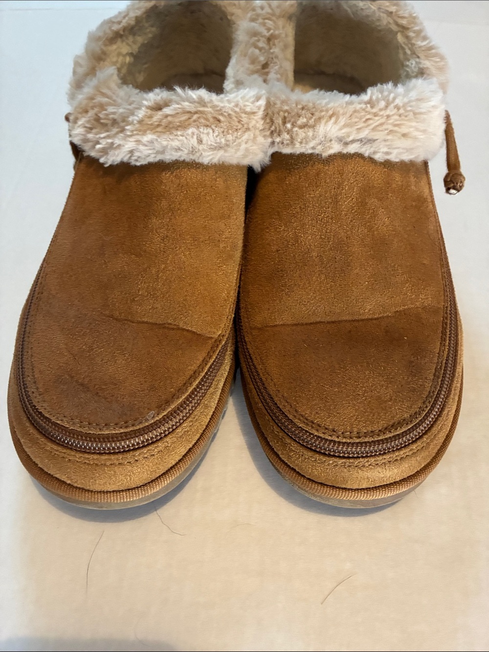 Billy’s  Men’s  Cozy Faux-Shearling Slip-On Slippers -   Zipperl Wrap Around